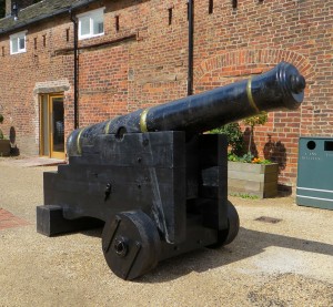One of the cannons outside its new home at the Chorley Remembers Experience