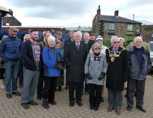 The procession arrives at Chorley Railway Station