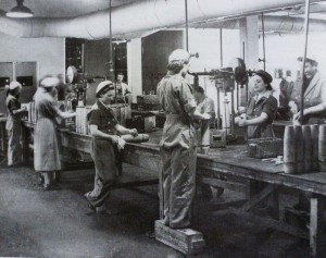 Workers on the ROF production line during World War 2