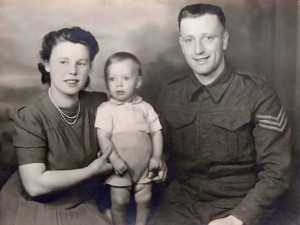 Sgt. Pearson, Peggy and Stanley in 1942 (photo courtesy of Stanley Pearson)