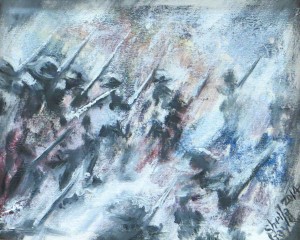 One of Sheila's paintings that was displayed at Chorley Library earlier this year